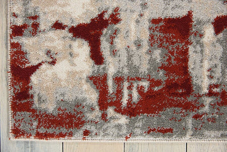 Nourison Maxell Mae14 Ivory/Red Rug - Nourison - 01740