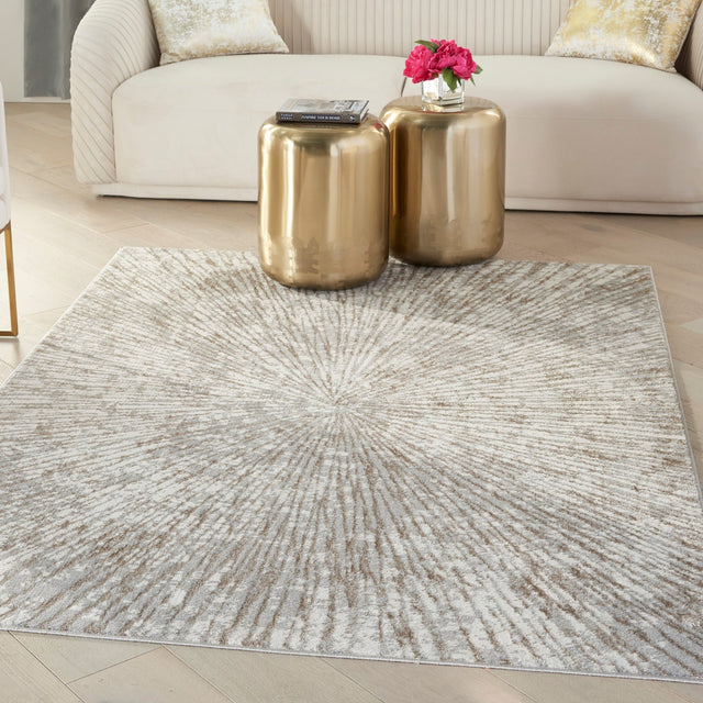 Nourison Metallic Mtl01 Grey Mocha Rugs - Nourison - 99446852939