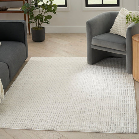 Nourison Modern Comfort Mnc03 Ivory Grey Rug - Nourison - 99446923172