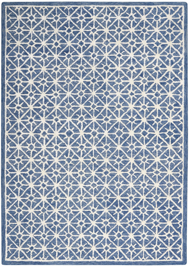 Nourison Nicole Curtis Series 2 Sr201 Blue Rug - Nourison - 99446879714