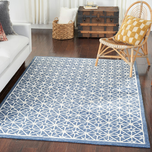 Nourison Nicole Curtis Series 2 Sr201 Blue Rug - Nourison - 99446879714