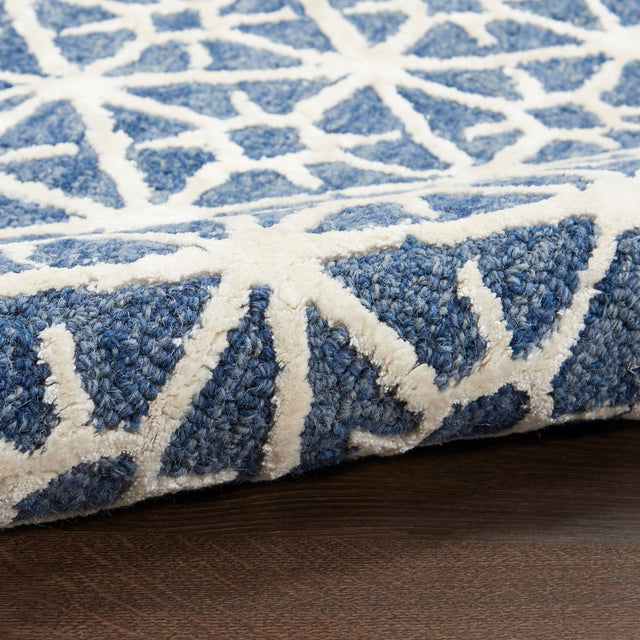 Nourison Nicole Curtis Series 2 Sr201 Blue Rug - Nourison - 99446879714