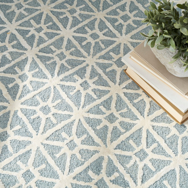 Nourison Nicole Curtis Series 2 Sr201 Light Blue Rug - Nourison - 99446879653