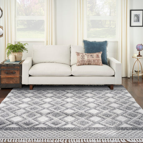 Nourison Nicole Curtis Series 3 Sr301 Grey/Ivory Rug - Nourison - 99446882691