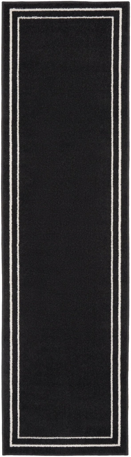 Nourison Nourison Essentials Nre02 Black Ivory Rug - Nourison - 99446136633