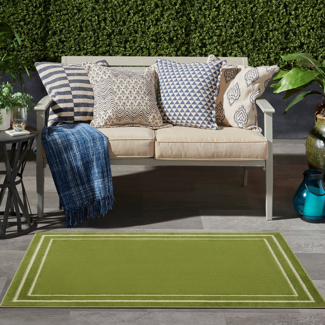 Nourison Nourison Essentials Nre02 Green Ivory Rug - Nourison - 99446138347