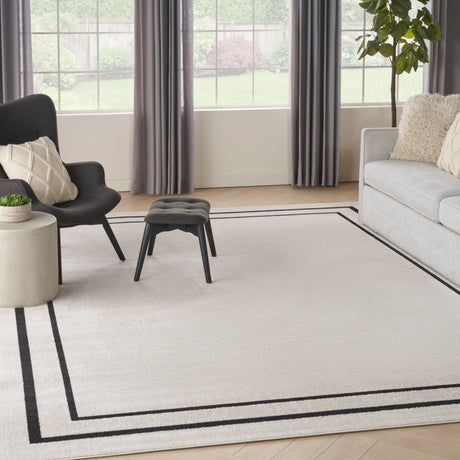 Nourison Nourison Essentials Nre02 Ivory/Black Rug - Nourison - 99446148230