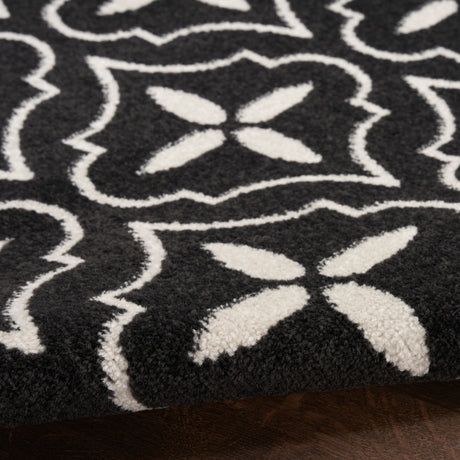 Nourison Nourison Essentials Nre04 Black Ivory Rug - Nourison - 99446940674