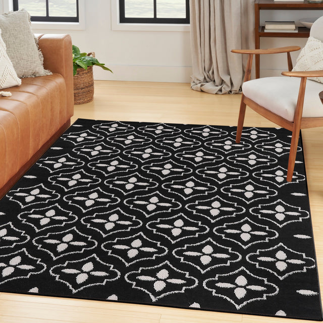 Nourison Nourison Essentials Nre04 Black Ivory Rug - Nourison - 99446940674