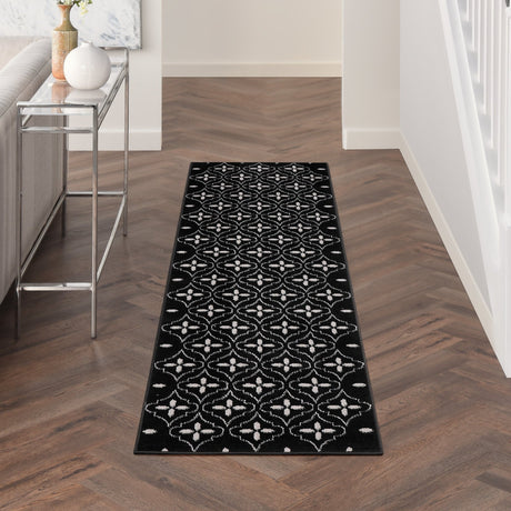 Nourison Nourison Essentials Nre04 Black Ivory Rug - Nourison - 99446940674