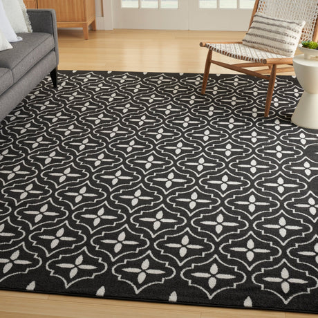 Nourison Nourison Essentials Nre04 Black Ivory Rug - Nourison - 99446940674