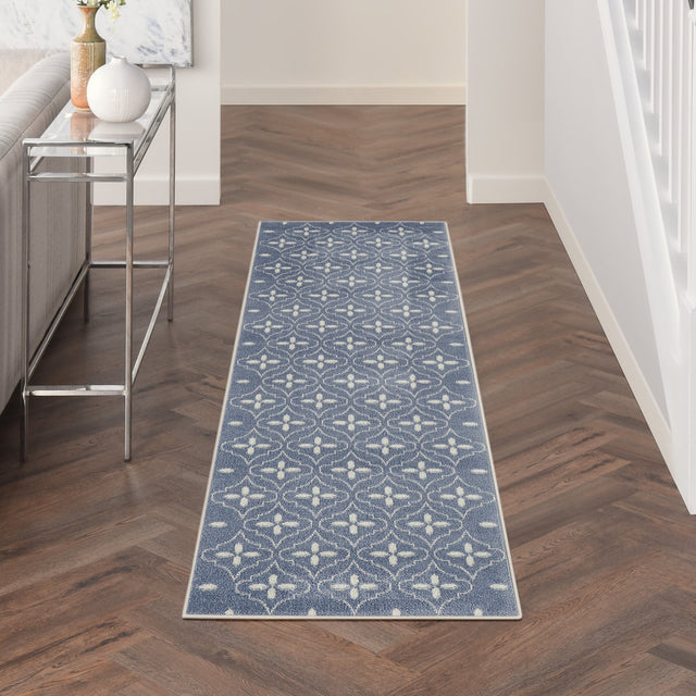 Nourison Nourison Essentials Nre04 Blue Ivory Rug - Nourison - 99446940827