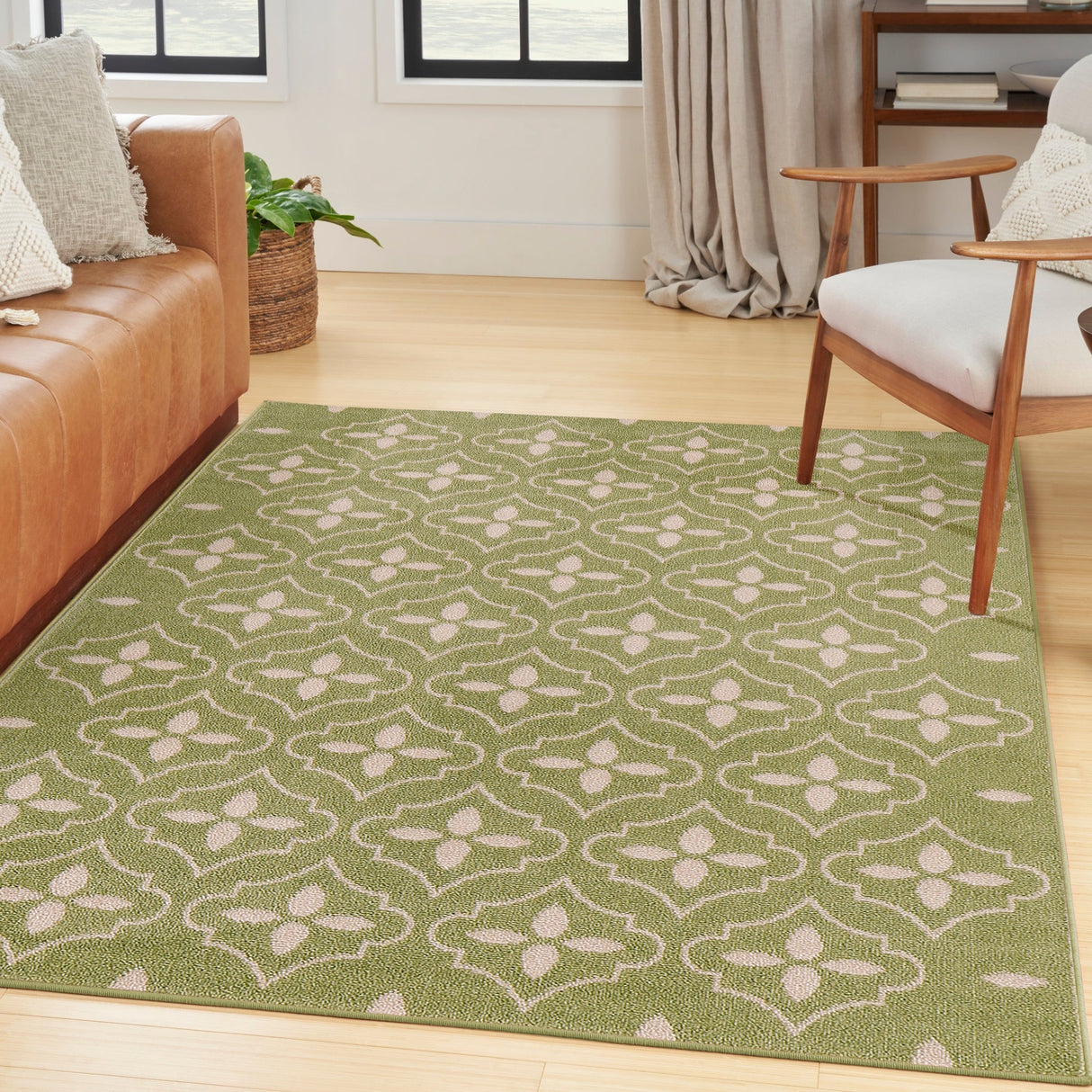 Nourison Nourison Essentials Nre04 Green Ivory Rug - Nourison - 99446940728