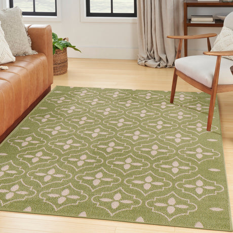 Nourison Nourison Essentials Nre04 Green Ivory Rug - Nourison - 99446940728