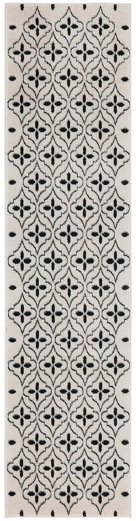 Nourison Nourison Essentials Nre04 Ivory Black Rug - Nourison - 99446940629