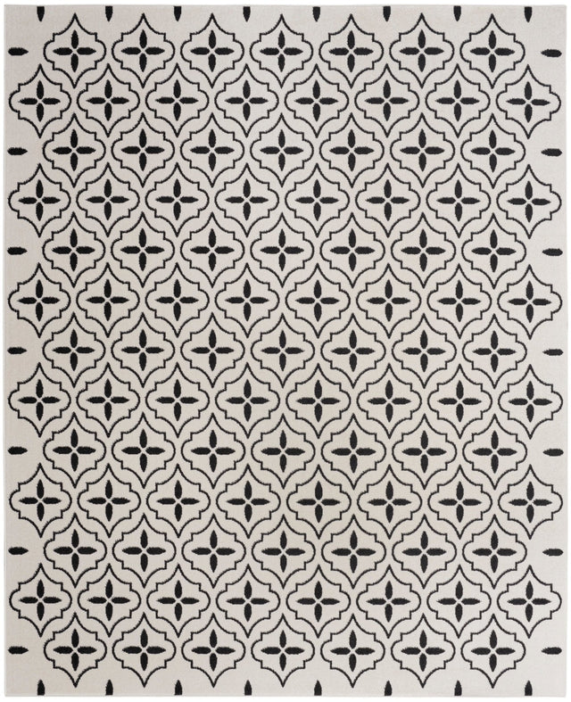 Nourison Nourison Essentials Nre04 Ivory Black Rug - Nourison - 99446940636