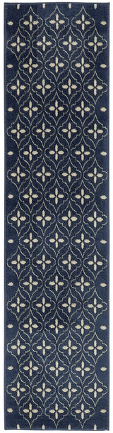 Nourison Nourison Essentials Nre04 Navy Ivory Rug - Nourison - 99446940872