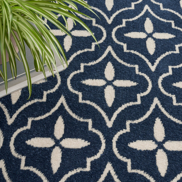 Nourison Nourison Essentials Nre04 Navy Ivory Rug - Nourison - 99446940872