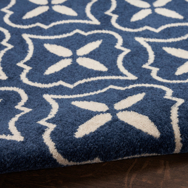 Nourison Nourison Essentials Nre04 Navy Ivory Rug - Nourison - 99446940872