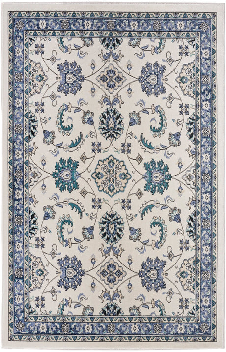 Nourison Nourison Essentials Nre05 Ivory Blue Rug - Nourison - 99446940988