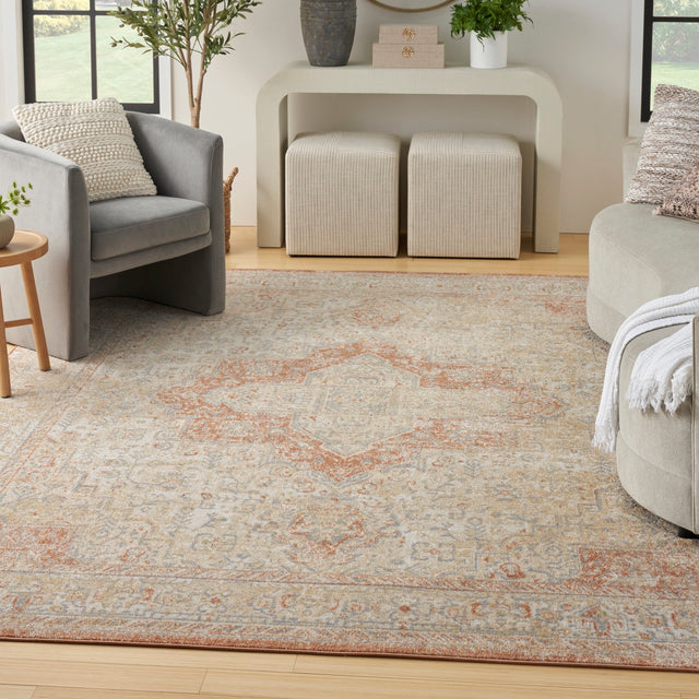 Nourison Nourison Essentials Persian Nre07 Beige Rust Rug - Nourison - 99446965622