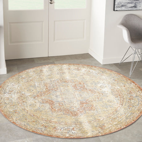 Nourison Nourison Essentials Persian Nre07 Beige Rust Rug - 99446965639