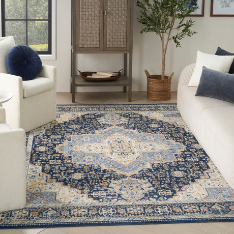 Nourison Nourison Essentials Persian Nre07 Navy Rug - Nourison - 99446965417