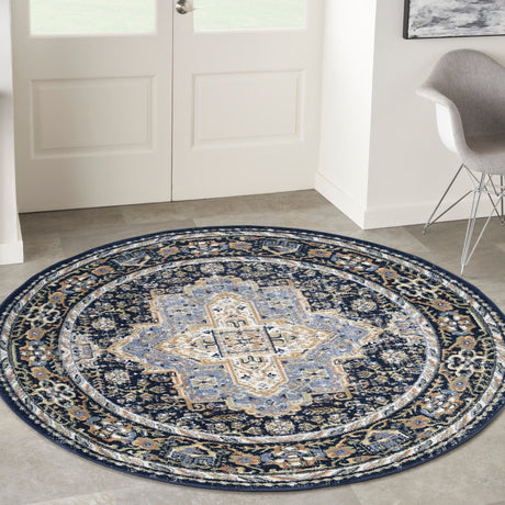 Nourison Nourison Essentials Persian Nre07 Navy Rug - 99446965424