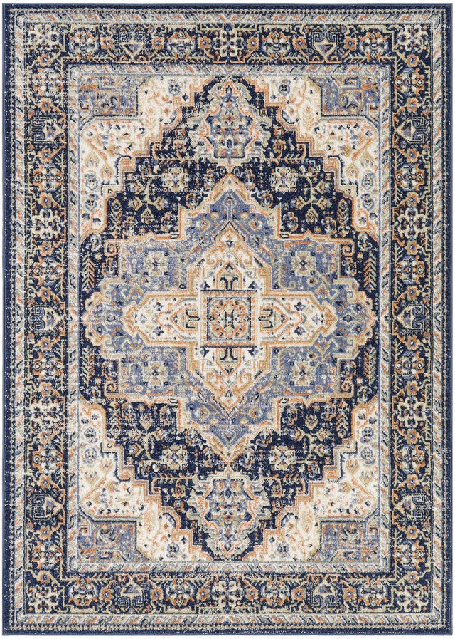 Nourison Nourison Essentials Persian Nre07 Navy Rug - Nourison - 99446965448