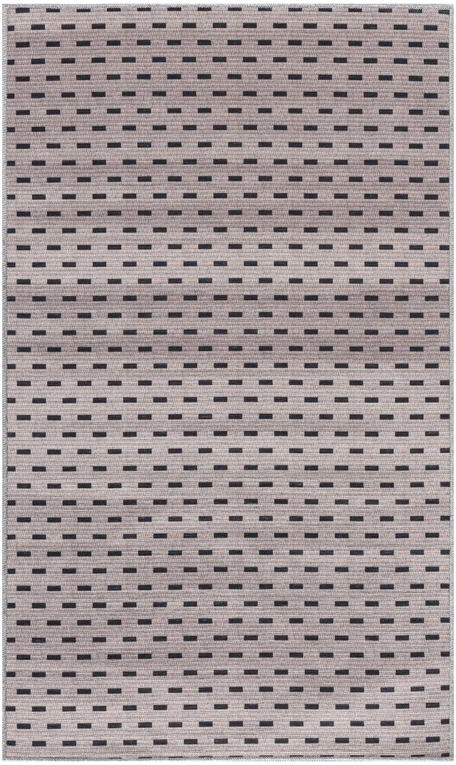 Nourison Nourison Washables Nwb12 Cream Black Rug - Nourison - 99446913685