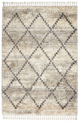 Nourison Oslo Shag Osl01 Ivory / Grey Rugs - Nourison - 99446711038