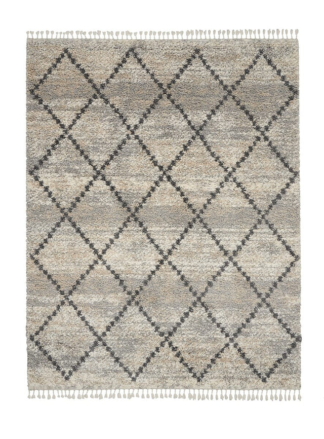 Nourison Oslo Shag Osl01 Silver Grey Rugs - Nourison - 99446711083