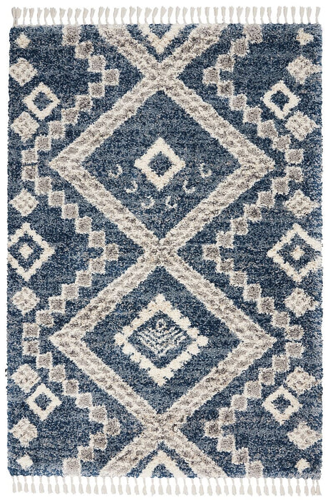 Nourison Oslo Shag Osl02 Denim Blue Rugs - Nourison - 99446711199