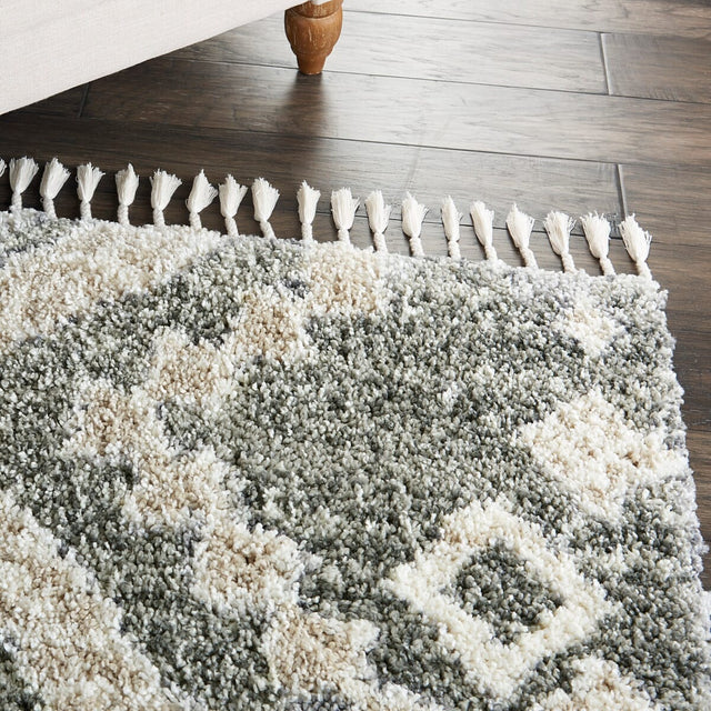 Nourison Oslo Shag Osl02 Grey / Ivory Rugs - Nourison - 99446711250