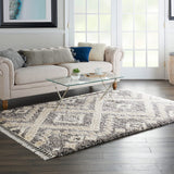 Nourison Oslo Shag Osl02 Grey / Ivory Rugs - Nourison - 99446711250