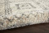 Nourison Oslo Shag Osl02 Ivory / Grey Rugs - Nourison - 99446711120