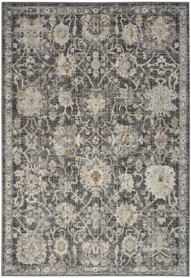 Nourison Oushak Home Ous01 Charcoal Rug - Nourison - 99446949080