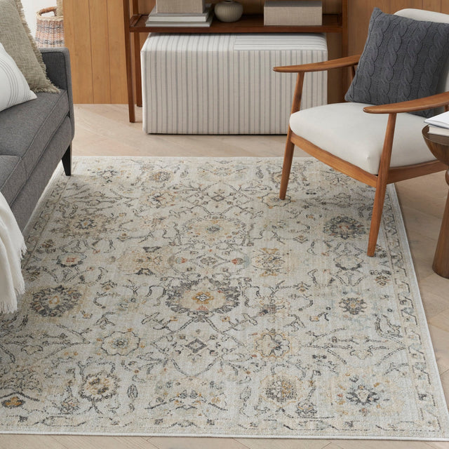 Nourison Oushak Home Ous01 Grey Rug - Nourison - 99446949240