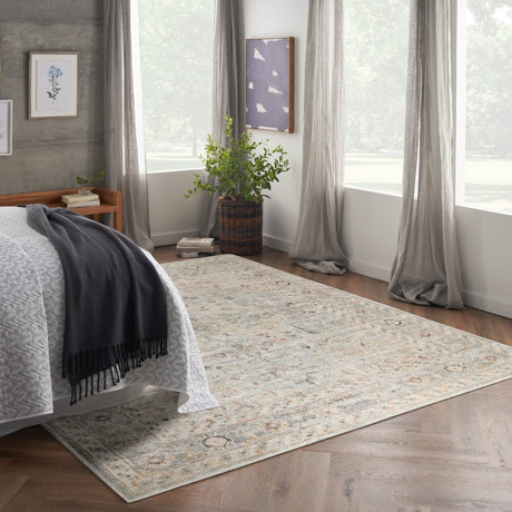 Nourison Oushak Home Ous02 Light Grey Rug - Nourison - 99446949318