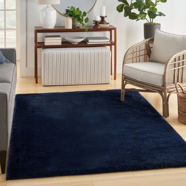 Nourison Pacific Shag Pcs01 Navy Rug - Nourison - 99446898876