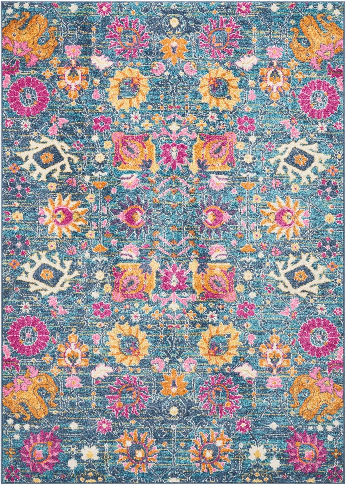 Nourison Passion PSN01 Machine Made Denim Rug