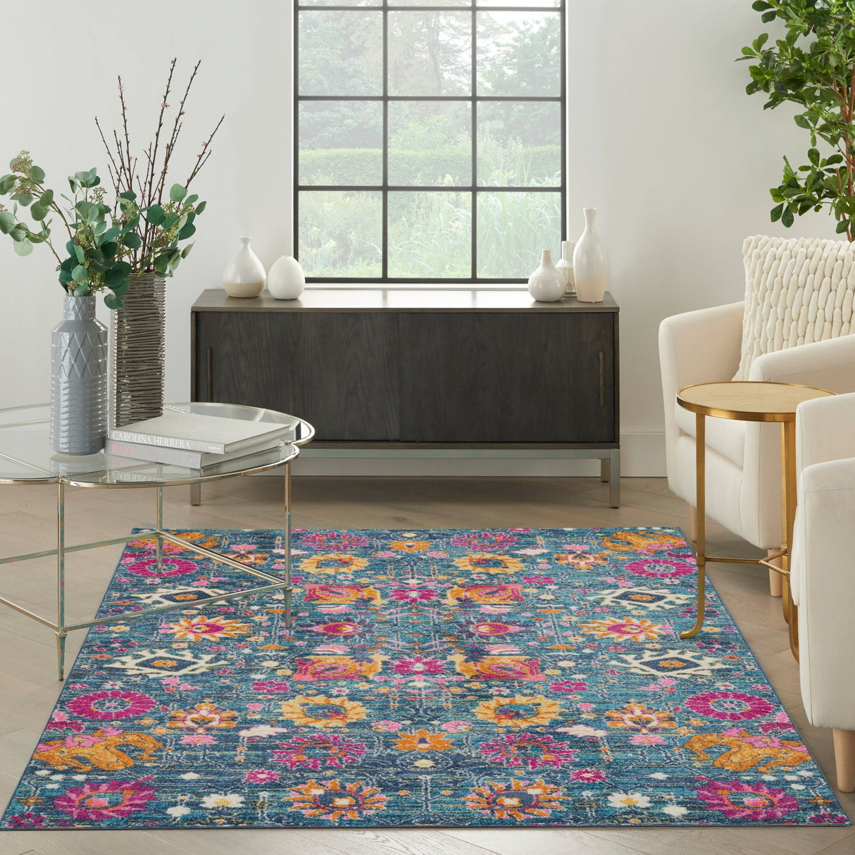 Nourison Passion PSN01 Machine Made Denim Rug