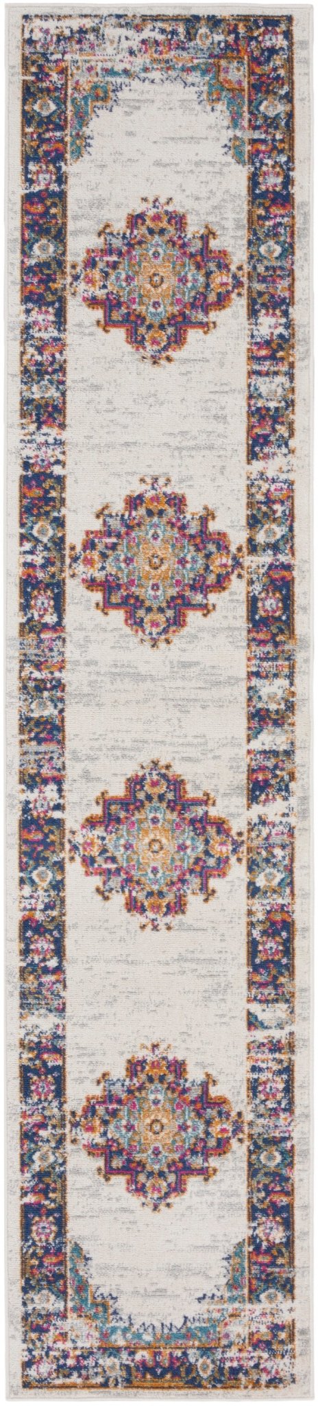 Nourison Passion Psn03 Ivory Blue Rug - Nourison - 99446900777