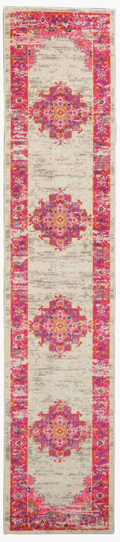 Nourison Passion Psn03 Ivory/Fuchsia Rug - Nourison - 99446388230