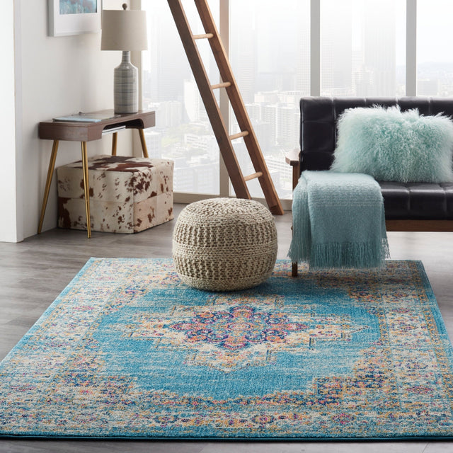 Nourison Passion Psn03 Light Blue Rug - Nourison - 99446477484