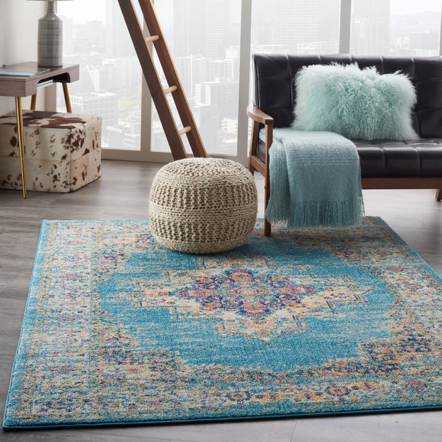 Nourison Passion Psn03 Light Blue Rug - Nourison - 99446477576