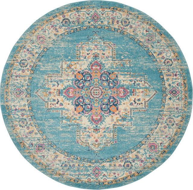 Nourison Passion Psn03 Light Blue Rug - Nourison - 99446477576