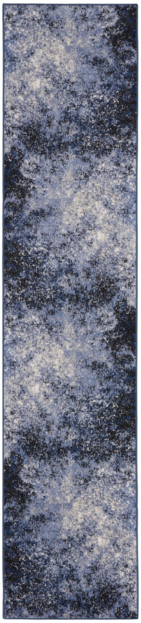 Nourison Passion Psn10 Light Blue Black Rug - Nourison - 99446018687