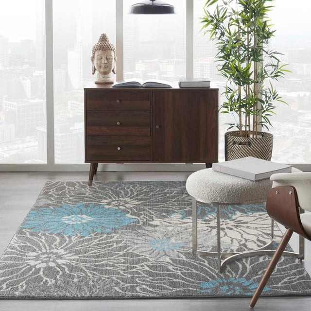 Nourison Passion Psn17 Charcoal/Blue Rug - 99446734709