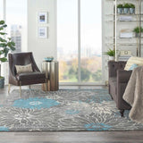 Nourison Passion Psn17 Charcoal/Blue Rug - 99446734709